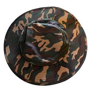 Camouflage Wide Brim Sun Protection Unisex Hat